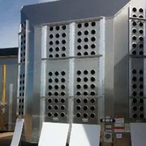 Front of the trailer with punch holes for venting