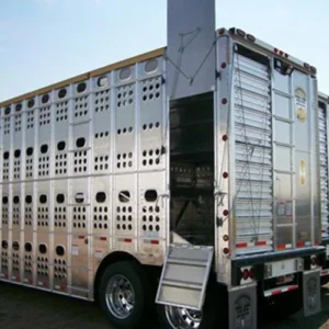 Full Up-Chute-style side door on the rear of a trailer